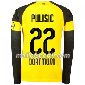 Maillot de Foot Borussia Dortmund Pulisic 22 Domicile 2018/19 ML